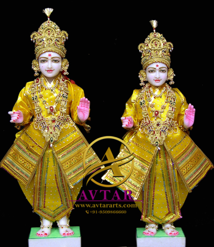 Marble-Swaminarayan-Statues