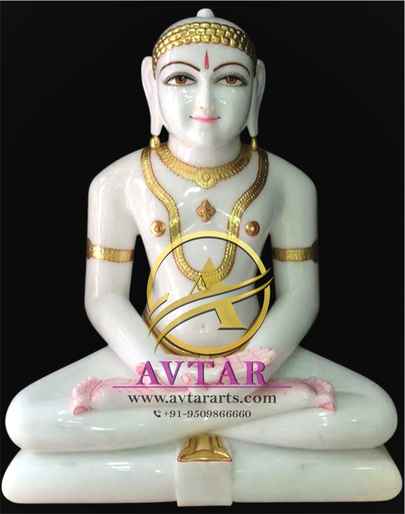 Mahaveer Swami Marble Statue